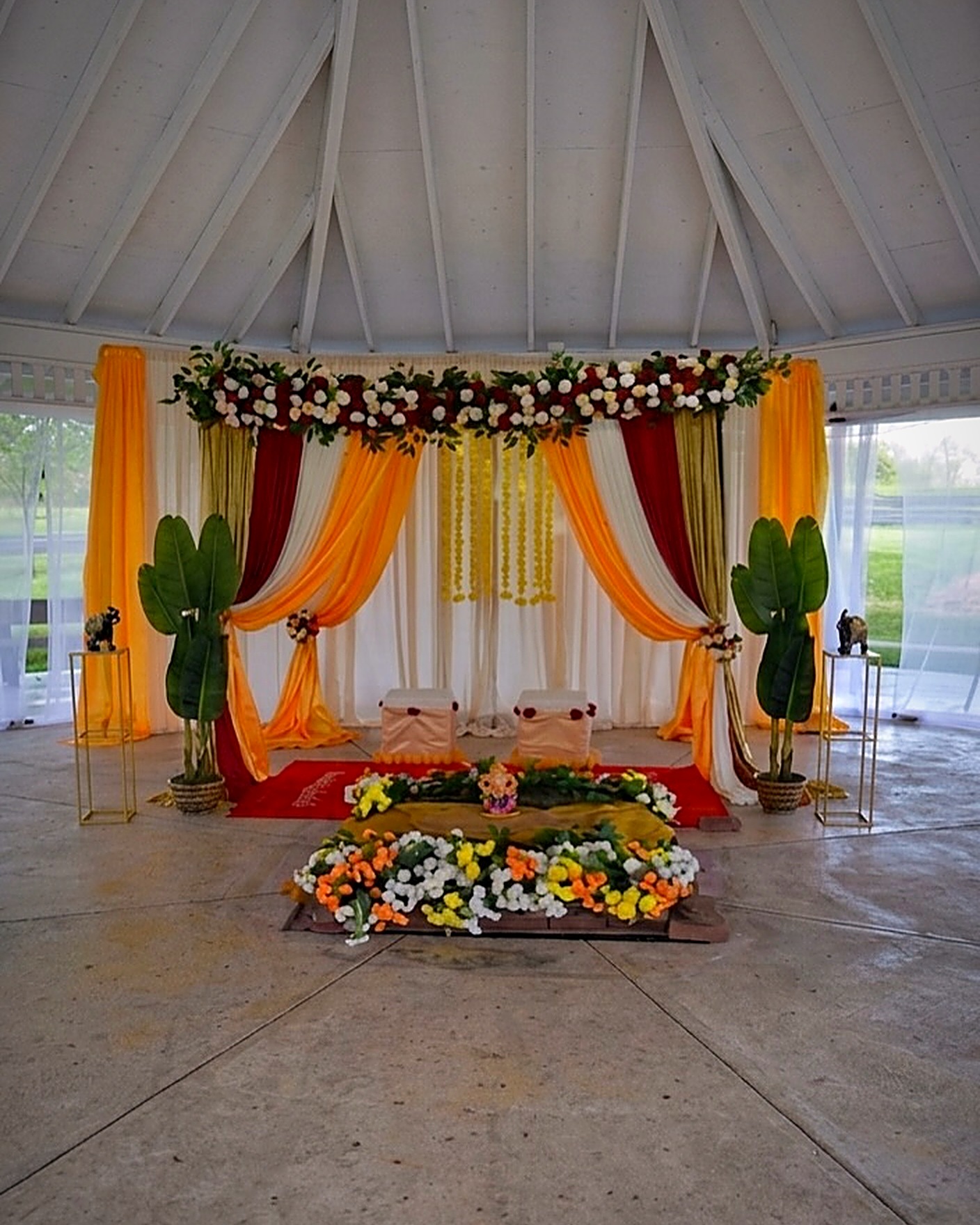 Mandap in pavilion